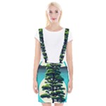 Pine Moon Tree Landscape Nature Scene Stars Setting Night Midnight Full Moon Braces Suspender Skirt