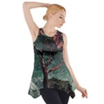 Night Sky Nature Tree Night Landscape Forest Galaxy Fantasy Dark Sky Planet Side Drop Tank Tunic