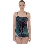 Night Sky Nature Tree Night Landscape Forest Galaxy Fantasy Dark Sky Planet Babydoll Tankini Set