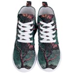 Night Sky Nature Tree Night Landscape Forest Galaxy Fantasy Dark Sky Planet Women s Lightweight High Top Sneakers