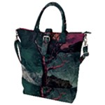 Night Sky Nature Tree Night Landscape Forest Galaxy Fantasy Dark Sky Planet Buckle Top Tote Bag