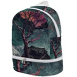 Night Sky Nature Tree Night Landscape Forest Galaxy Fantasy Dark Sky Planet Zip Bottom Backpack