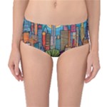 City New York Nyc Skyscraper Skyline Downtown Night Business Urban Travel Landmark Building Architec Mid-Waist Bikini Bottoms