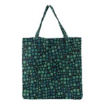 Squares cubism geometric background Grocery Tote Bag