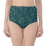 Squares cubism geometric background Classic High-Waist Bikini Bottoms