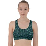 Squares cubism geometric background Back Weave Sports Bra