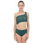 Squares cubism geometric background Spliced Up Two Piece Swimsuit