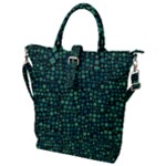 Squares cubism geometric background Buckle Top Tote Bag
