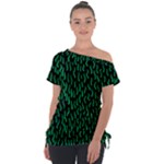 Confetti Texture Tileable Repeating Off Shoulder Tie-Up T-Shirt