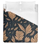 Background Pattern Leaves Texture Duvet Cover (Queen Size)