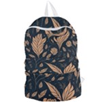 Background Pattern Leaves Texture Foldable Lightweight Backpack