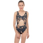 Background Pattern Leaves Texture Center Cut Out Swimsuit