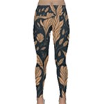 Background Pattern Leaves Texture Lightweight Velour Classic Yoga Leggings