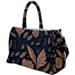 Background Pattern Leaves Texture Duffel Travel Bag