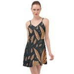 Background Pattern Leaves Texture Summer Time Chiffon Dress