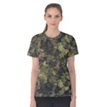 Green Camouflage Military Army Pattern Women s Cotton T-Shirt