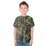 Green Camouflage Military Army Pattern Kids  Cotton T-Shirt