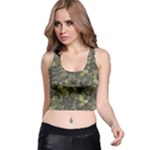 Green Camouflage Military Army Pattern Racer Back Crop Top