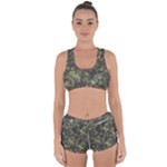 Green Camouflage Military Army Pattern Racerback Boyleg Bikini Set