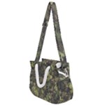 Green Camouflage Military Army Pattern Rope Handles Shoulder Strap Bag
