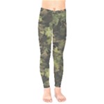 Green Camouflage Military Army Pattern Kids  Classic Winter Leggings