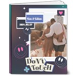 Personalized Name Photo Y2K Style Hardcover Notebook 8  x 10  Hardcover Notebook