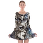 Woman in Space Long Sleeve Skater Dress
