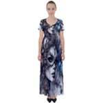 Woman in Space High Waist Short Sleeve Maxi Dress