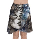 Woman in Space Chiffon Wrap Front Skirt
