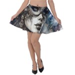 Woman in Space Velvet Skater Skirt