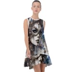 Woman in Space Frill Swing Dress