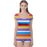 Stripes Pattern Design Lines Boyleg Leotard 