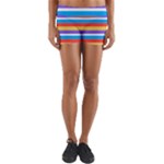 Stripes Pattern Design Lines Yoga Shorts