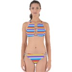 Stripes Pattern Design Lines Perfectly Cut Out Bikini Set