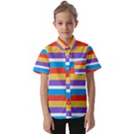 Stripes Pattern Design Lines Kids  Short Sleeve Shirt