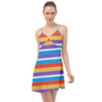 Stripes Pattern Design Lines Summer Time Chiffon Dress
