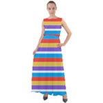 Stripes Pattern Design Lines Chiffon Mesh Boho Maxi Dress