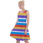 Stripes Pattern Design Lines Knee Length Skater Dress