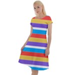 Stripes Pattern Design Lines Classic Short Sleeve Dress