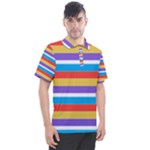 Stripes Pattern Design Lines Men s Polo T-Shirt