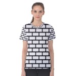 Bricks Wall Pattern Seamless Women s Cotton T-Shirt