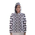 Bricks Wall Pattern Seamless Women s Hooded Windbreaker