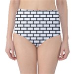 Bricks Wall Pattern Seamless Classic High-Waist Bikini Bottoms