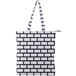 Bricks Wall Pattern Seamless Double Zip Up Tote Bag