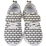 Bricks Wall Pattern Seamless Kids  Velcro Strap Shoes