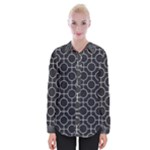 Geometric Pattern Design White Womens Long Sleeve Shirt
