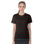 Geometric Pattern Design Line Women s Cotton T-Shirt