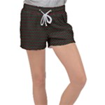 Geometric Pattern Design Line Women s Velour Lounge Shorts