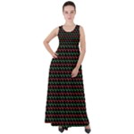 Geometric Pattern Design Line Empire Waist Velour Maxi Dress