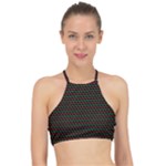 Geometric Pattern Design Line Halter Bikini Top